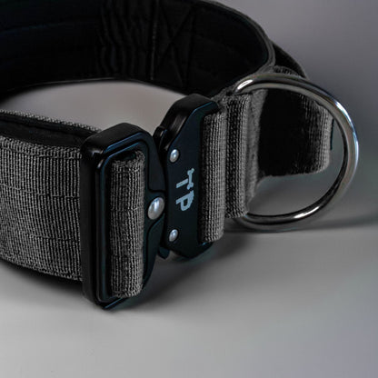 TP Combat Black Dog Collar with Safety Handle