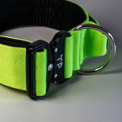 TP Combat Green Dog Collar with Safety Handle